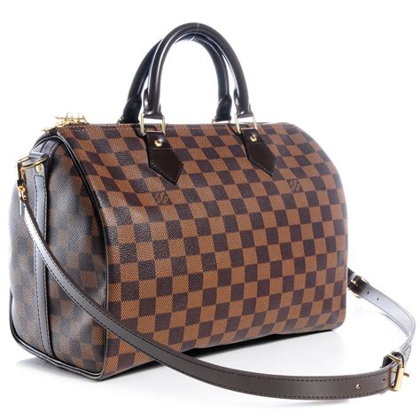 LOUIS VUITTON Damier Ebene Speedy Bandouliere .